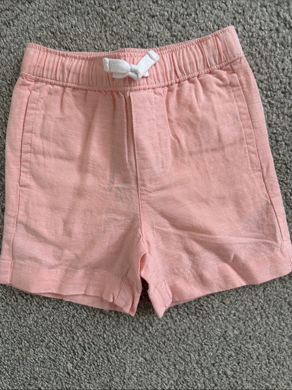 Janie and Jack Drawstring Linen-Blend Shorts